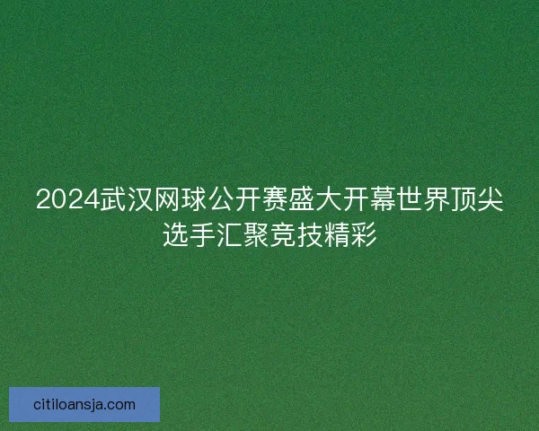 2024武汉网球公开赛盛大开幕世界顶尖选手汇聚竞技精彩 2024武汉网球公开赛盛大开幕世界顶尖选手汇聚竞技精彩